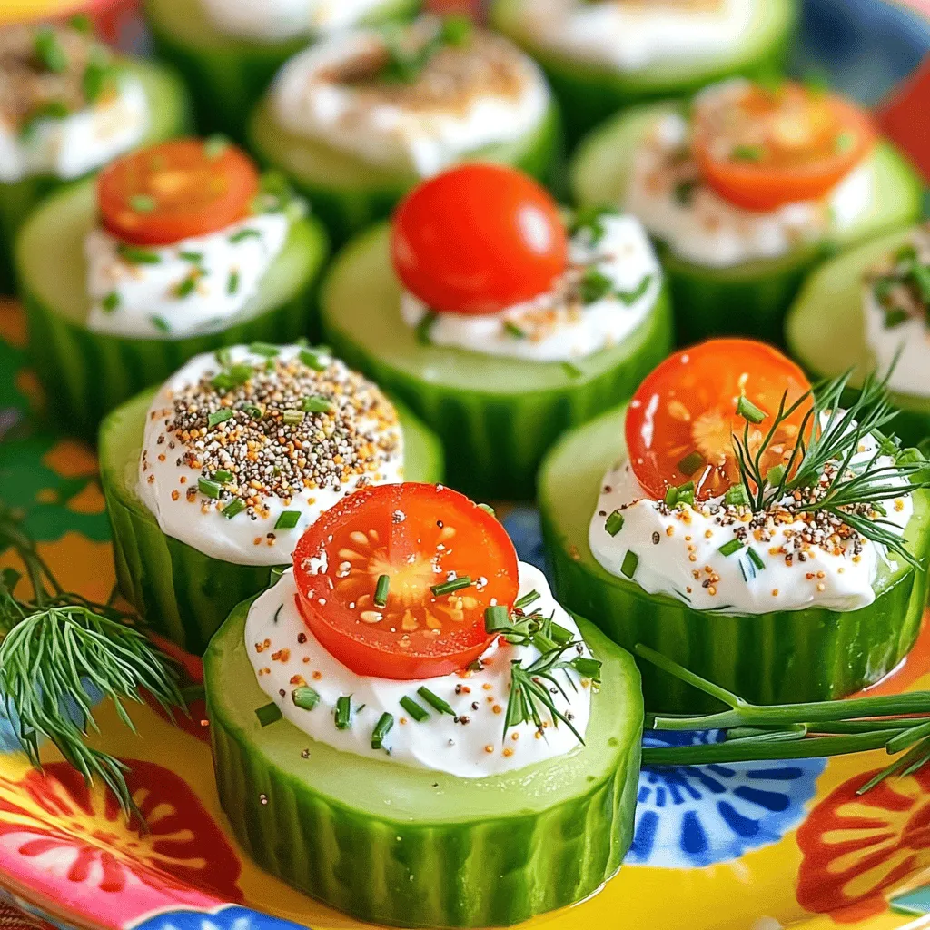 Everything Bagel Cucumber Bites Easy and Tasty Snack