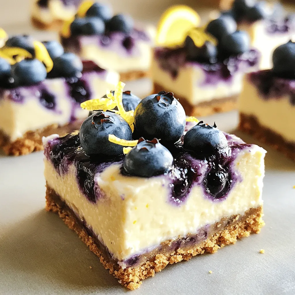 Blueberry Lemon Cheesecake Bars Easy Refreshing Dessert
